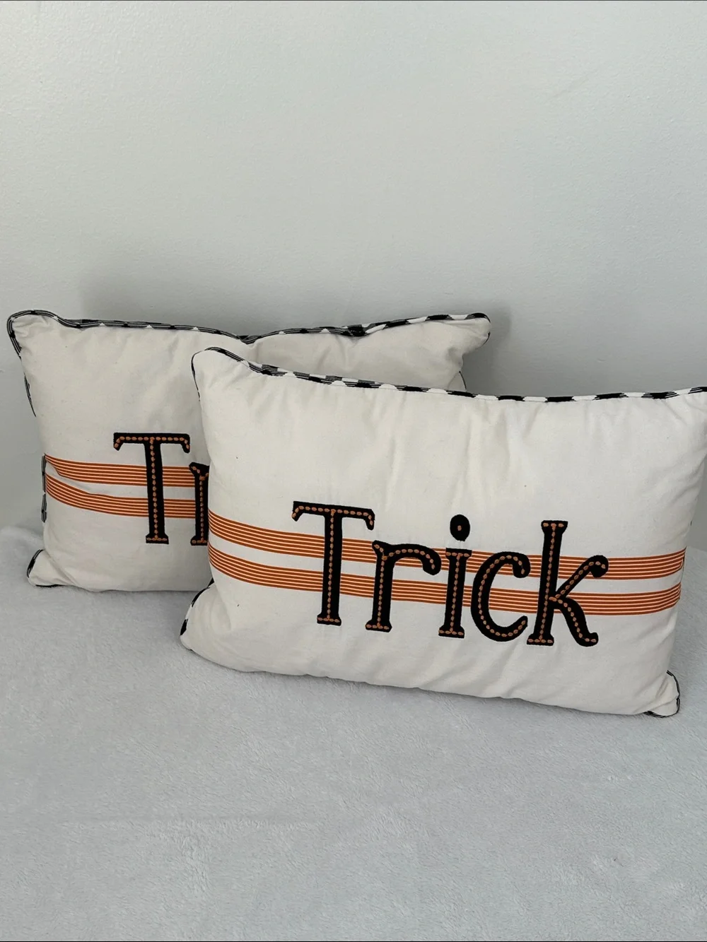 ❤️ Set of 2 Grandin Roads Halloween Decorative Throw Pillows
